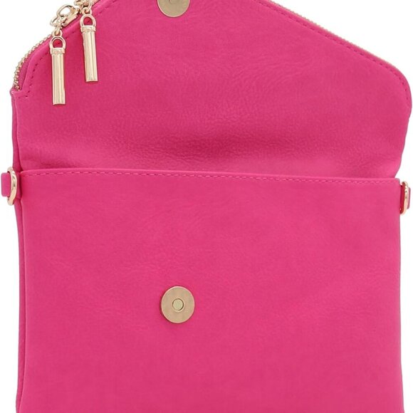 Envelope Wristlet Clutch Crossbody Bag with Chain Strap - Picture 3 of 7